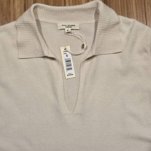 NWT Max Studio Cream Sweater - Picture 4 of 7